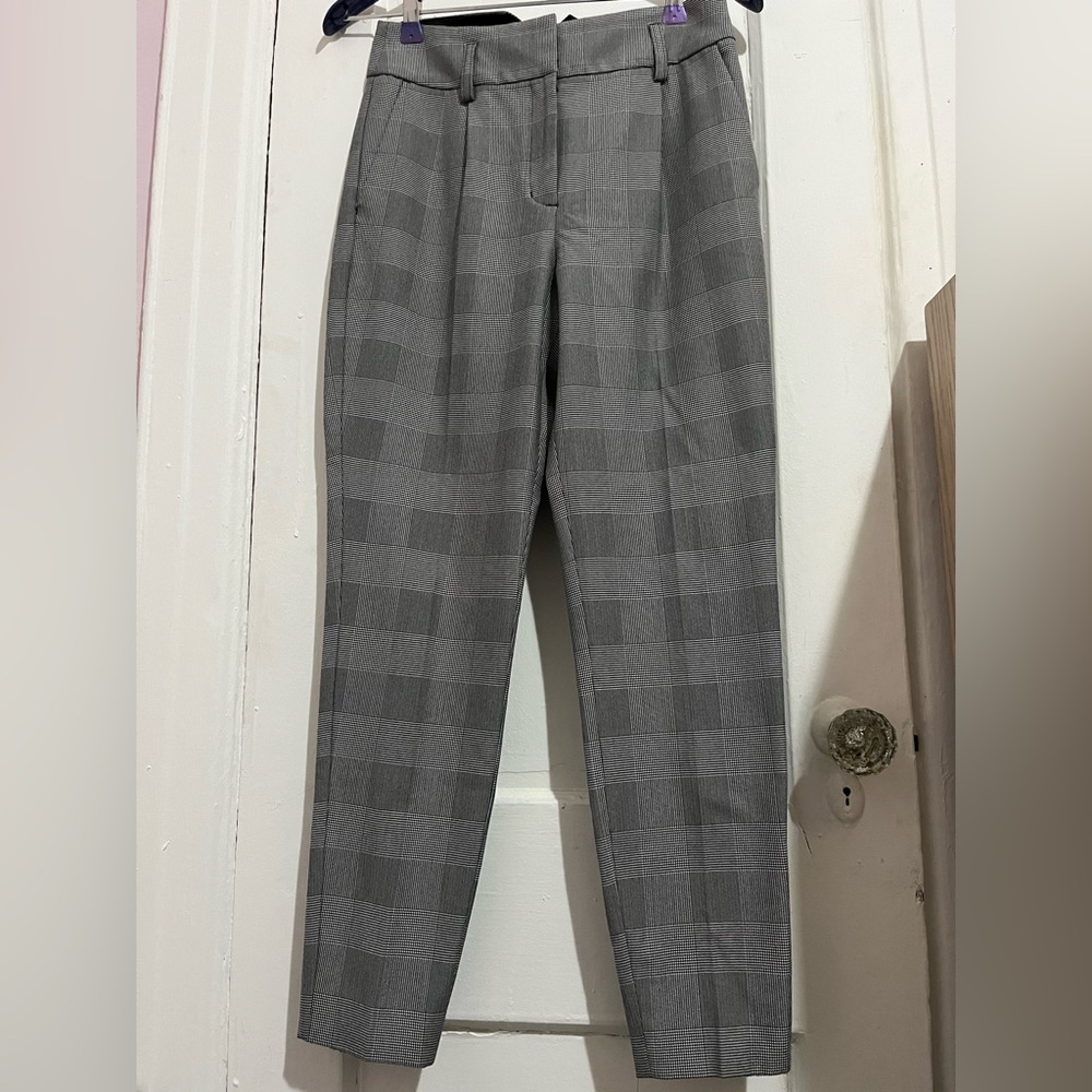 Express Women's Gray Plaid Trousers